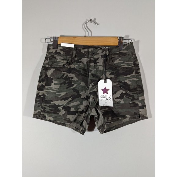 Vanilla Star Pants - NEW Vanilla star Camo Denim Shorts Juniors Women's Size 1